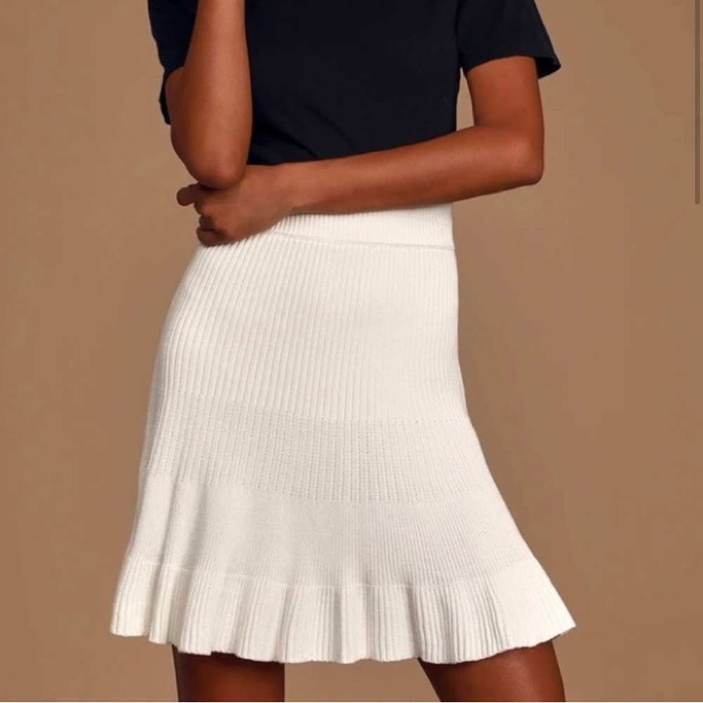 Free People Solid Gold Knit Skirt